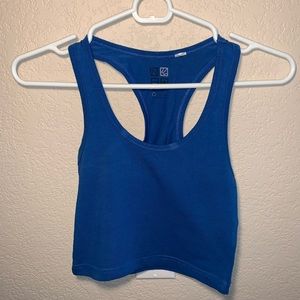 Nollie Royal Blue Cropped Racerback Tank Top